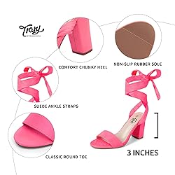 Trary Heels for Women, Hot Pink Heels, Womens