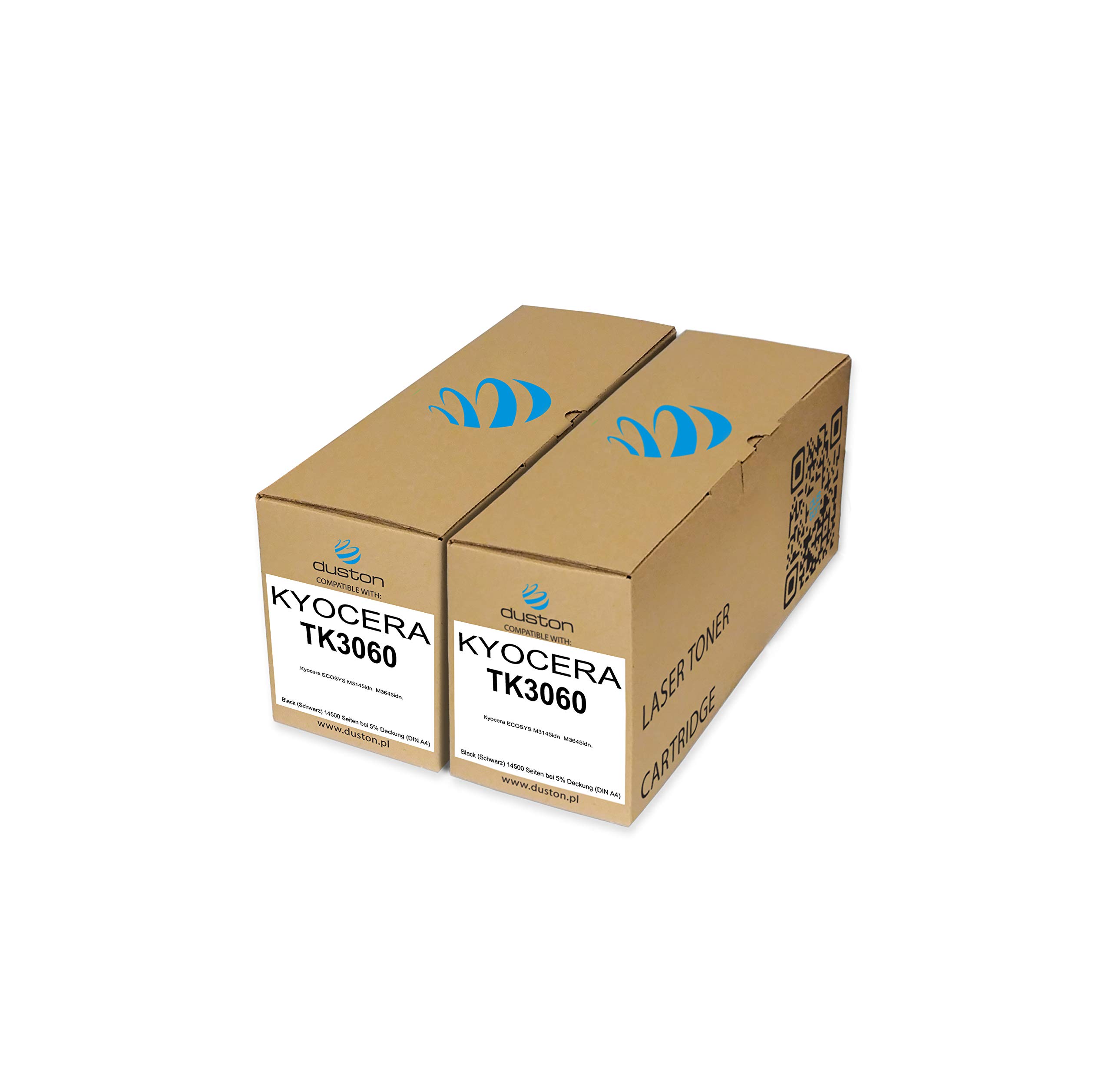 duston 2x TK3060, TK-3060 black toner compatible with Kyocera ECOSYS M3145idn M3645idn.
