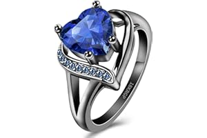 QOBEBOTA Engagement Rings for Women AAA+ Heart Cubic Zirconia Promise Rings for Her/1.5CT Moissanite Sterling Silver Rings Women's Wedding Anniversary Jewelry Birthday Gifts for Women, Size 5-9