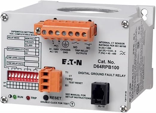 Eaton D64RPB100 Ground Fault Protection Relay - - Amazon.com