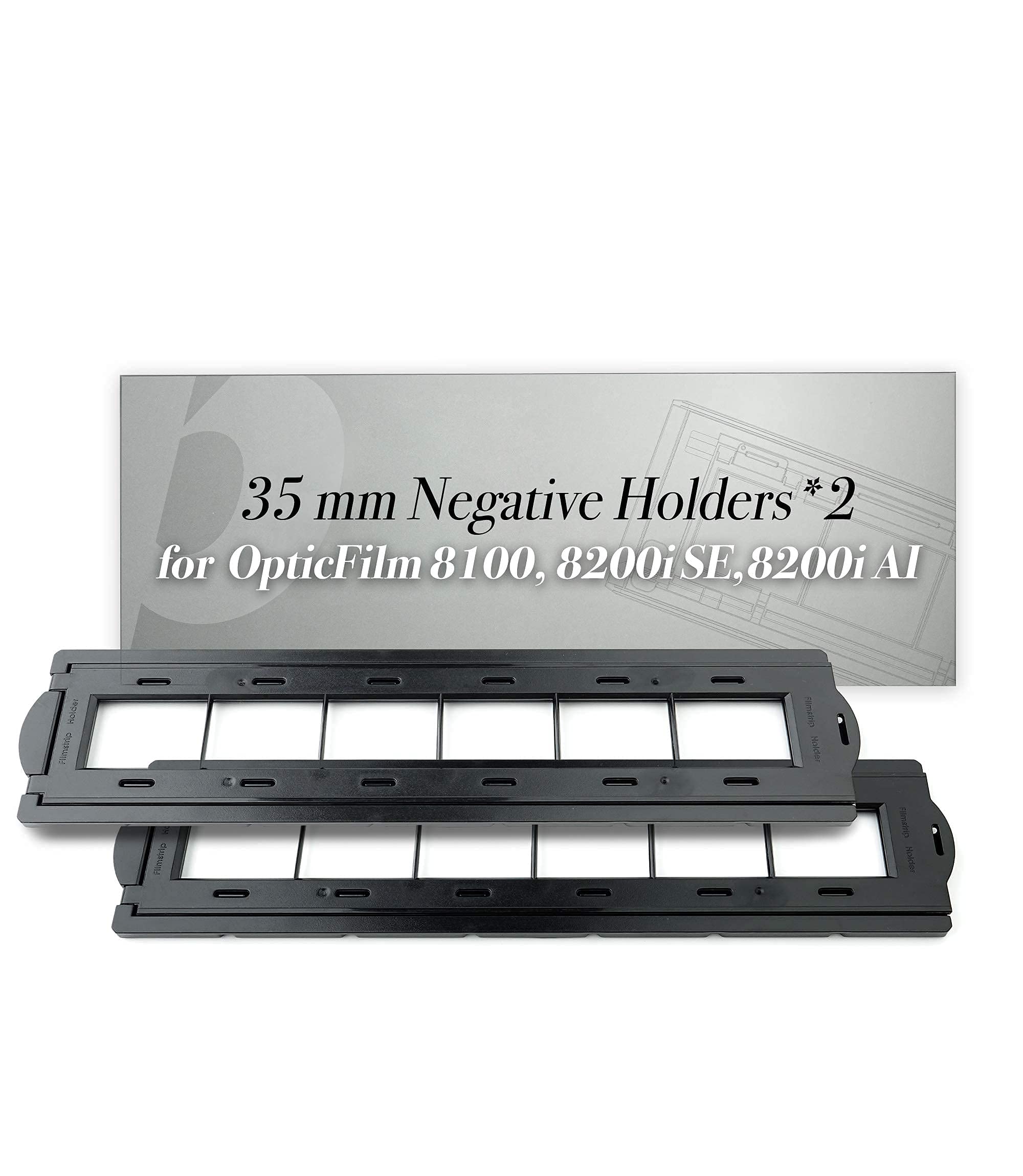 PlustekOpticFilm 8200i SE Film & Slide Scanner Converter + 35mm Negative Film Stripe kit x 2
