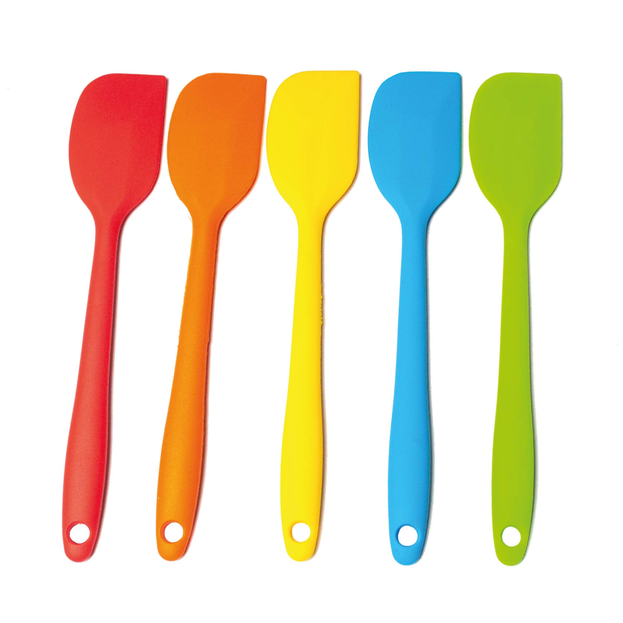 SURUS EQUIPMENT Silicone Spatula Set of 5, 21 CM, Multicolor, High Temp Resistant, Non-stick, Steel Structure, Dishwasher Safe