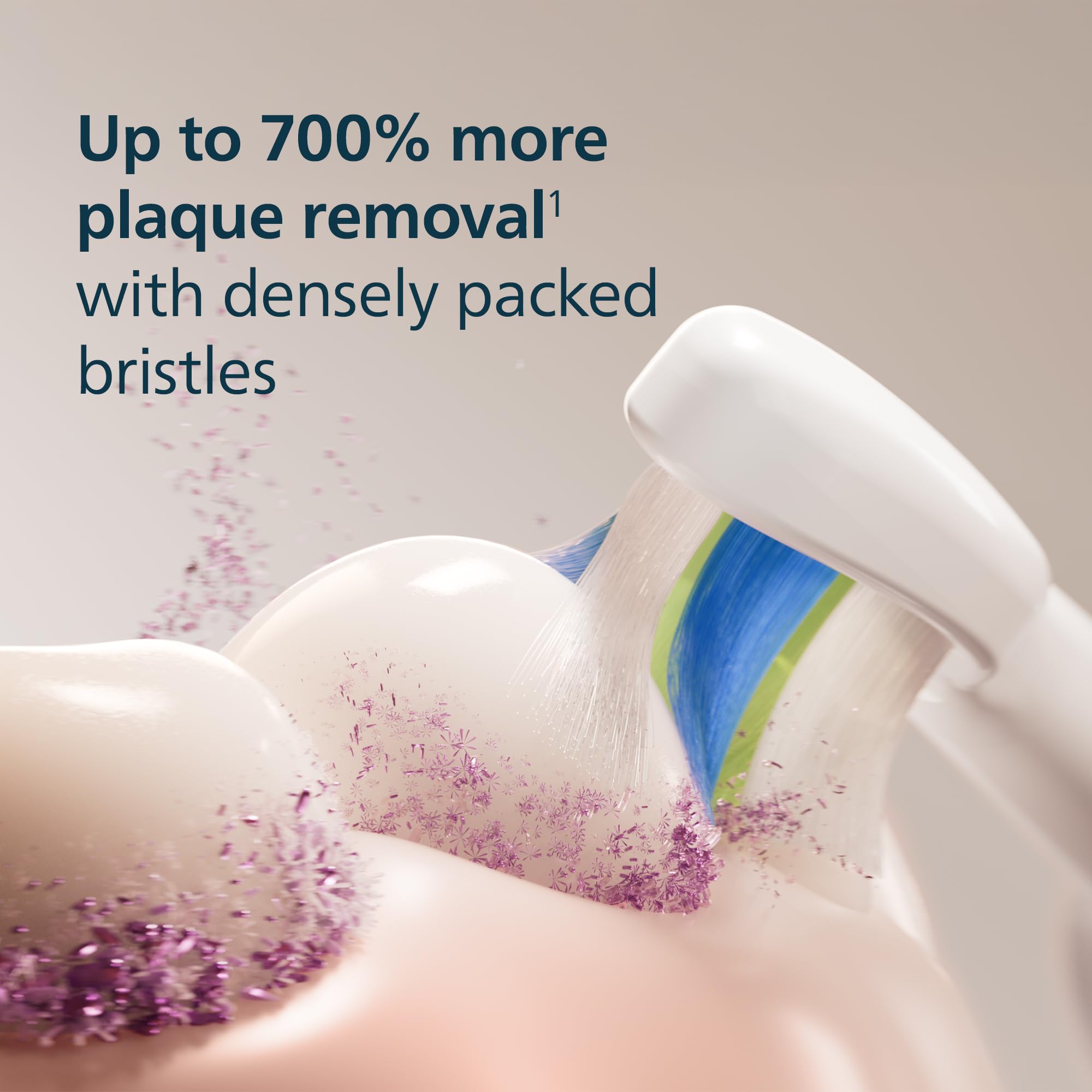 Philips Sonicare W DiamondClean - Genuine Replacement Electric Toothbrush Heads, White, 4 Pack One Year Supply, HX6064/65