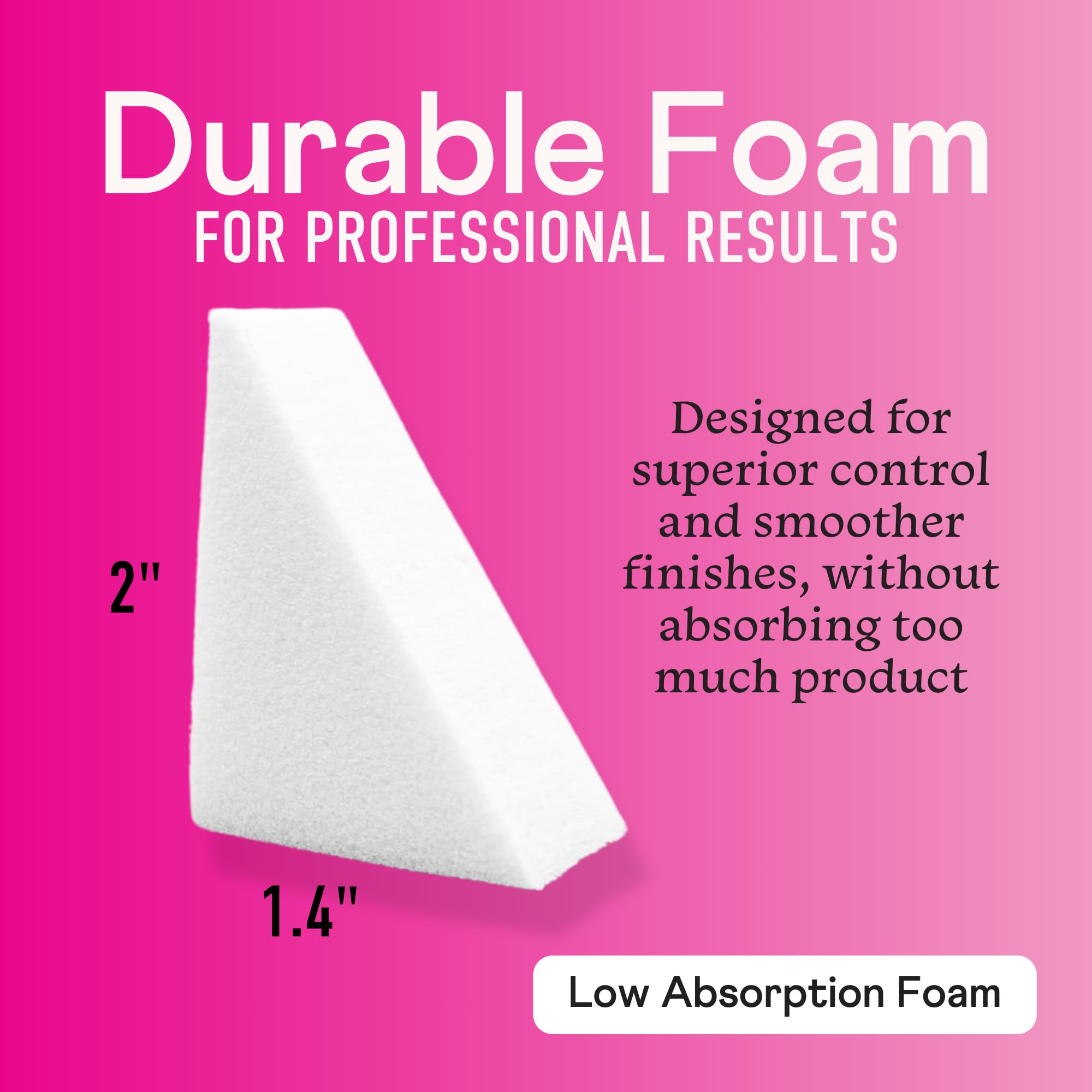 Swisspers Premium Pro Cosmetic Wedges, Latex-Free Makeup Wedge, Jumbo Size, 16 Count Bag