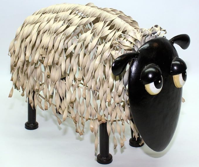 Large Standing Metal Sheep. Garden Decoration. Statue Feature. Amazon