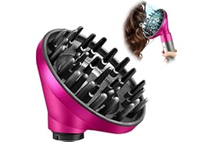 MOUPAA Upgraded Hair Diffuser Attachment for Dyson for Airwrap HS05 HS03 HS01, Hair Dryer Diffuser Nozzle Converting for Curling Iron to Hair Dryer, Pink
