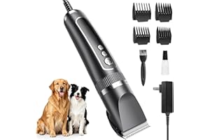 kurtmark Dog Clippers for Grooming Thick Hair, 36V Electric Corded Dog Grooming Kit, 10ft 3-Speed Sheep Shears, Heavy Duty Pet Hair Trimmer with Storage Case for All Coats & Breeds