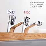 willkey Self Closing Basin Taps Press Water Saving Hot Cold Mixer Chrome 1/2'' view 3