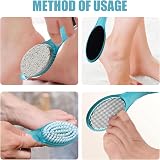 FEXPDL 4 in 1 Foot Scrubber Pumice Stone File for Dry Wet Feet view 6