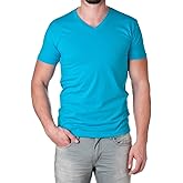 Next Level Apparel Mens Premium CVC V-Neck T-Shirt - 6240, Turquoise, X-Large