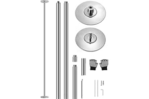 SereneLife Professional Spinning Dance Pole, 45mm Portable Exercise Pole for Fitness – Durable Steel Build, Anti-Rust Finish, Suitable for Home, Club, Gym, Party, Pub