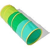 LOVEVERY | The Organic Cotton Play Tunnel | Pop-Up & Collapsible Play Tunnel with Organic Cotton Carrying Case, Toddler Gift for Indoor and Outdoor Game, Multicolor, Ages 12+ Months