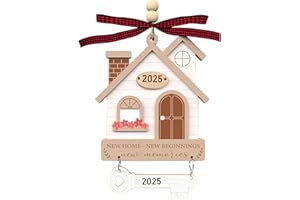 Housewarming Gifts for New Home, New Home Christmas Ornament 2025, Wooden Lucky Key First Christmas Ornament 2025, Christmas 