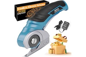 AMZBUY Cardboard Cutter Cordless Electric Scissors - Stocking Stuffers for Men Gifts Christmas Birthday Electric Box Cutter for Cardboard Recycling, Heavy Duty Carpet Cutting Tool for Plastic, Box, Leather