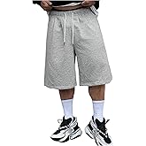 VIPWOLF Men's Baggy Shorts Wide Leg Sweat Shorts Gym Workout Shorts Drawstring Waist Drippy Summer Cruise Outfits