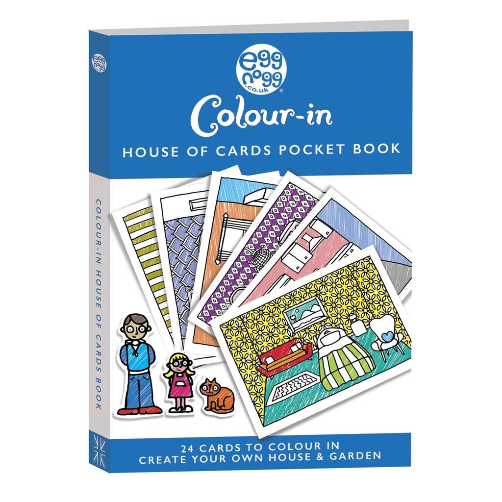 Colour - in Eggnogg Postcard Pocket Book Pop Up House Dino Fairies World Map (House of Cards)