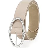 VONMELLI Leather Belts for Women, Women's Belts for Jeans Pants Fashion Ladies Dress Belt with Sliver Buckle