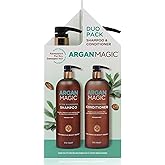 Argan Magic Ultra Shampoo and Conditioner Combo Pack for Dry and Damaged Hair - Revives & Dehydrated Brittle Hair | Detangles, Smooths & Softens | Made in USA, Paraben Free, Cruelty Free (32 oz)