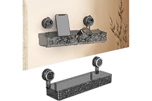 No-Drill Bathroom Suction Storage Box,Corrugated Suction Cup Storage Holder,Powerful Suction Storage Box,Removable Hanging St