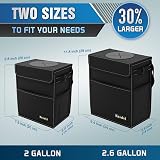 K KNODEL Car Bin With Lid Foldable Waterproof Tidy Car Organizer Medium Black view 2