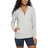ODODOS Women's Full-Zip Hoodie - odSTRATUM Tech Ultra Soft Outfit UPF 50+ Performance Hooded Jacket with Pockets