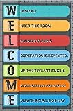 Welcome-When You Enter This Room Classroom Wall