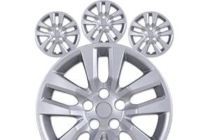 AUTOFREE 16” Hubcaps, Fit for 2013-2018 Nissan Altima Sedan, Set of 4 Silver Lacquer Finish Wheel Rim Covers, Durable PP Material, Easy Snap-On Installation, 16 Inch Silver Lacquer 4-Pack