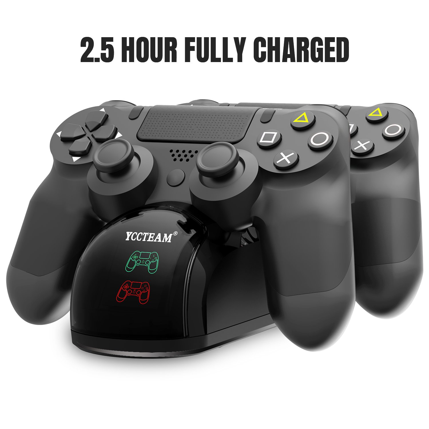 PS4 Controller Charger, DualShock 4 USB Charging Station Dock for Sony Playstation 4/PS4 Slim/PS4 Pro Controller