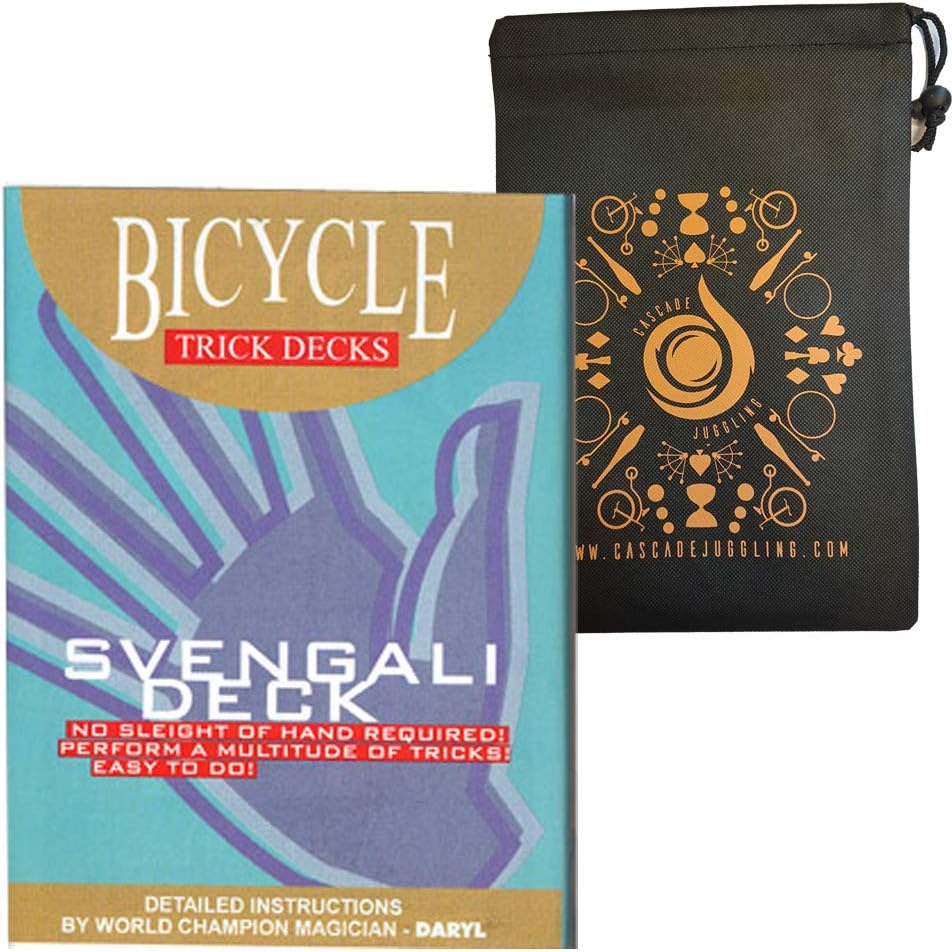 Svengali Bicycle Brand Deck - Easy Amazing Magic Card Deck - Includes Instructions and Cipher Playing Cards Bag (Blue)