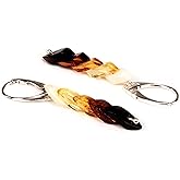 AMBERAGE Baltic Amber Earrings – Handmade Genuine Amber Jewelry with Leverback Closure – Natural Gradient from Milky to Cherry Amber – Made in Lithuania with Certificate & Pouch