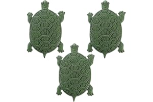 MDLUU 3-Pack Turtle Stepping Stone, Cast Iron Flagstone, Decorative Tortoise Stepping Stone for Garden Walkway, Flower Bed