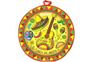DOKKIA Tortilla Warmer Taco 12 Inch Insulated Cloth Pouch - Microwavable Use Fabric Bag to Keep Food Warm (12 Inch, Cinco De Mayo Guitar Sombrero Maracas)