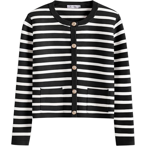 LILLUSORY Women's Chunky Button-Down Cardigan – Oversized Crew Neck Sweater For Fall 2025