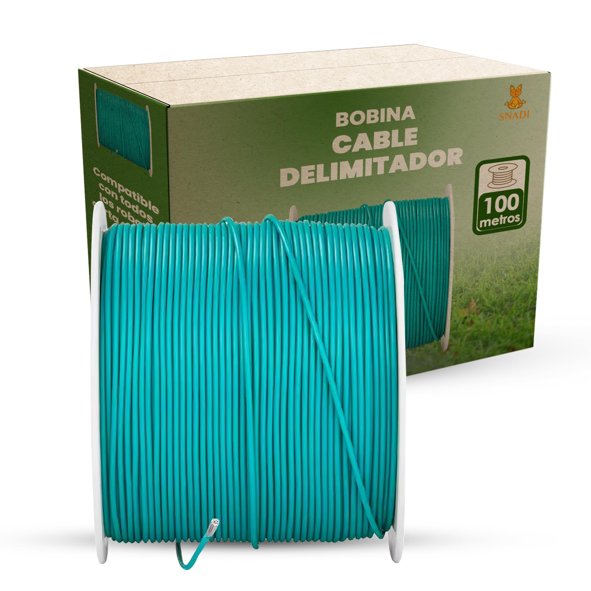 Snadi - Boundary Cable for Robotic Lawn Mowers | 100 meters | Universal Compatibility with All Brands | Ø 2.7 mm | Robust and Durable | Easy Installation | Optimal Conductivity