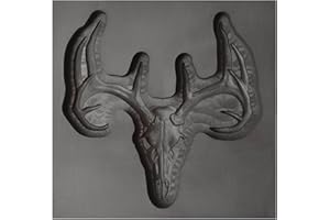 PMC SUPPLIES LLC Large - Deer Skull 3D Graphite Ingot Mold for Precious Metal Casting Gold Silver Copper Melting