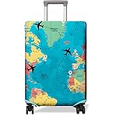 PtRug Travel Luggage Cover Suitcase Protector Fits 18-32 Inch Wheel Covers PatternedTravel Related Items Flower Luggage Protector Elastic S