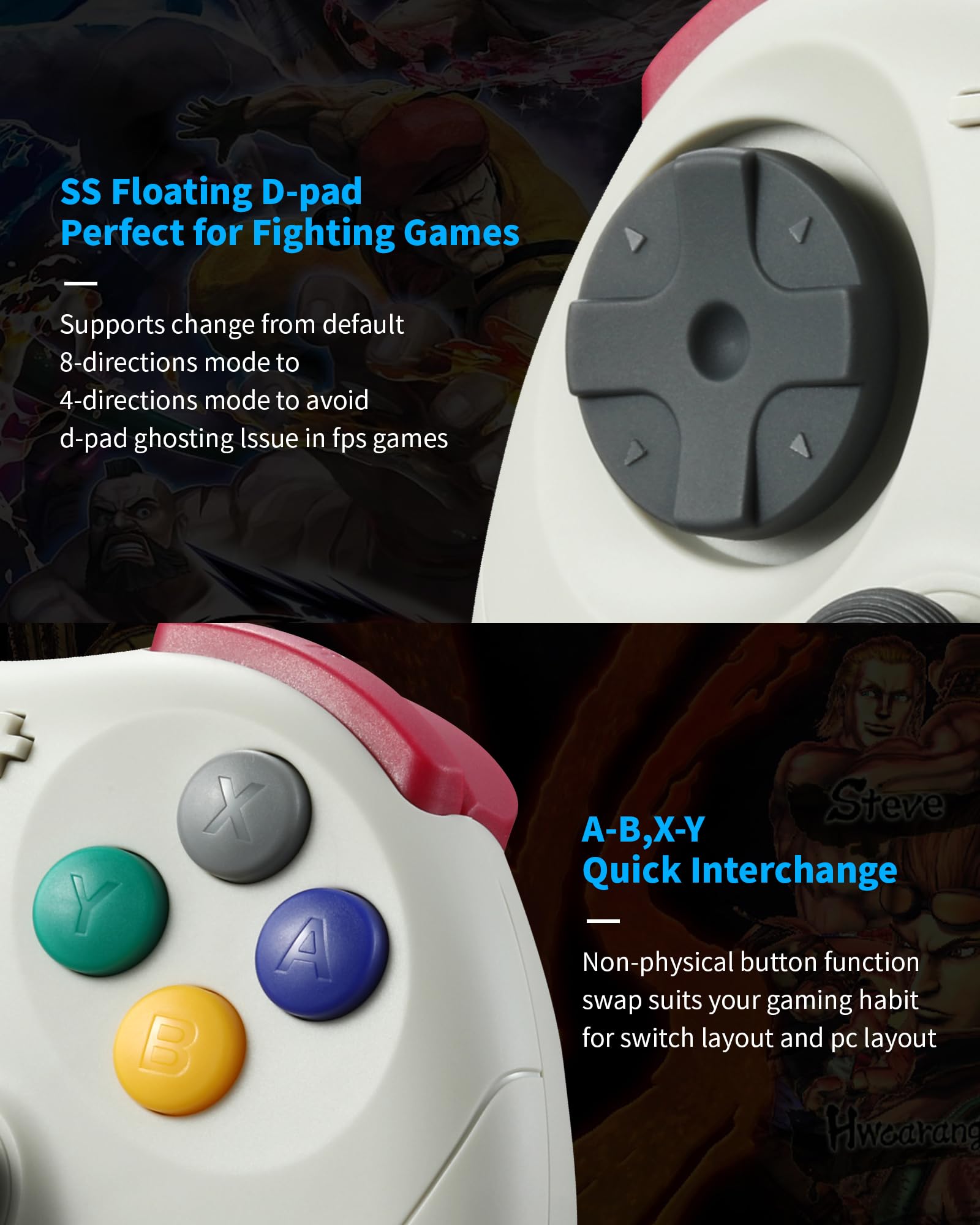 GuliKit Elves 2 Pro Wireless Controller für Switch/Switch 2/PC/Android/iOS, Bluetooth Controller mit Hall Effekt Joysticks, 1000Hz Abtastrate, Magnetischem Vibrator, Super Haptik, Rotary Rumble, Retro 5