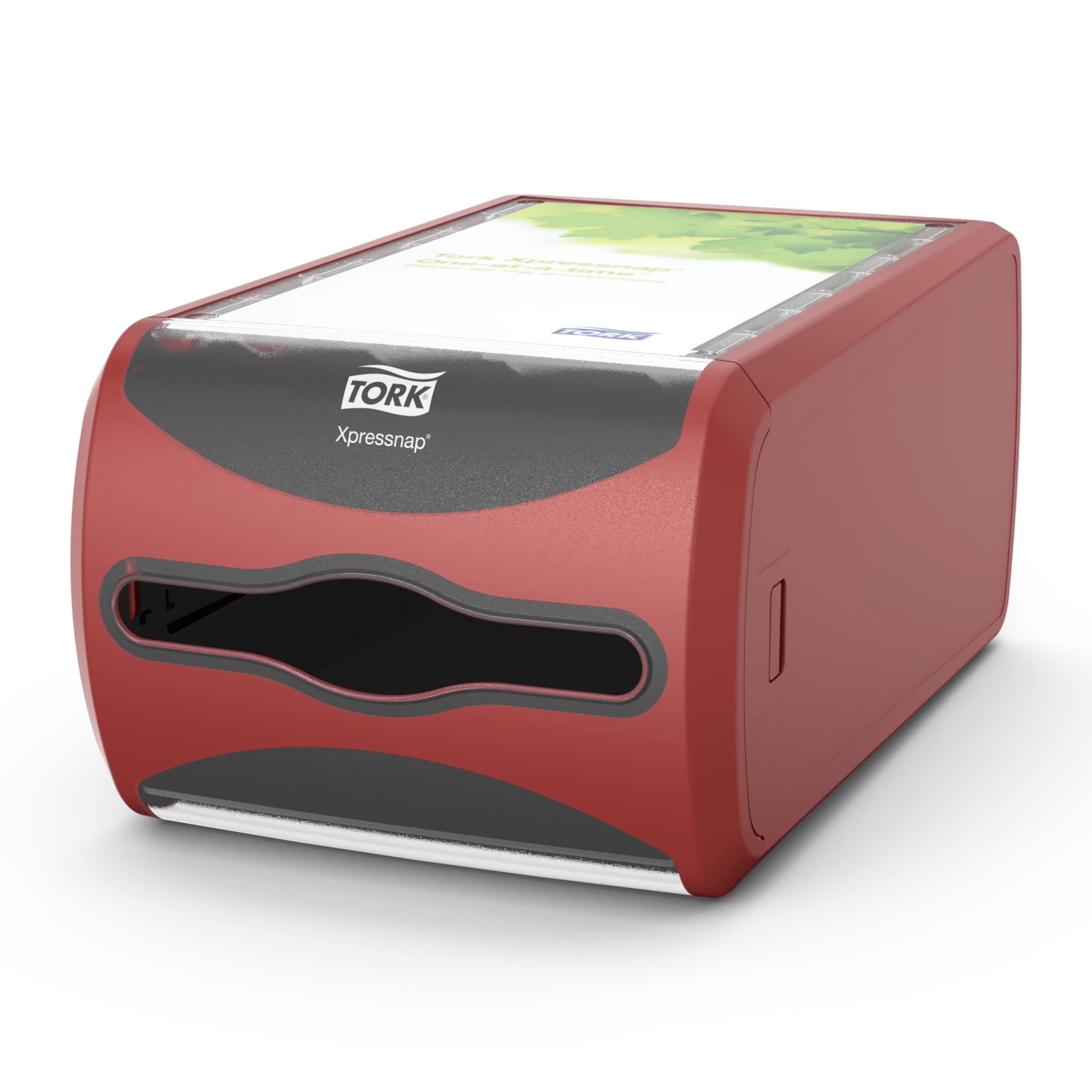 Tork 272512 Xpressnap Counter Napkin Dispenser N4 / Paper Dispenser Suitable for N4 Interfold Napkin Refills/Signature Design/Red