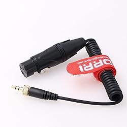 DRRI XLR 3pin female to Locking 3.5mm adapter cable