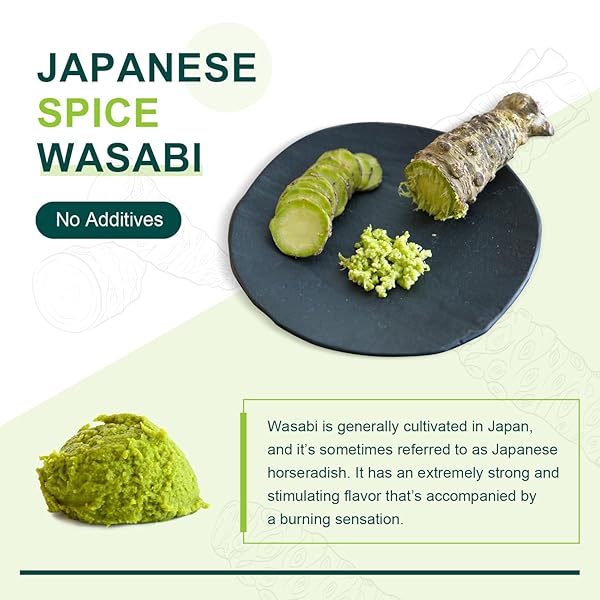SOEOS WASABI POWDER 8OZ (227G), PREMIUM WASABI POWDER FOR SUSHI AND SASHIMI