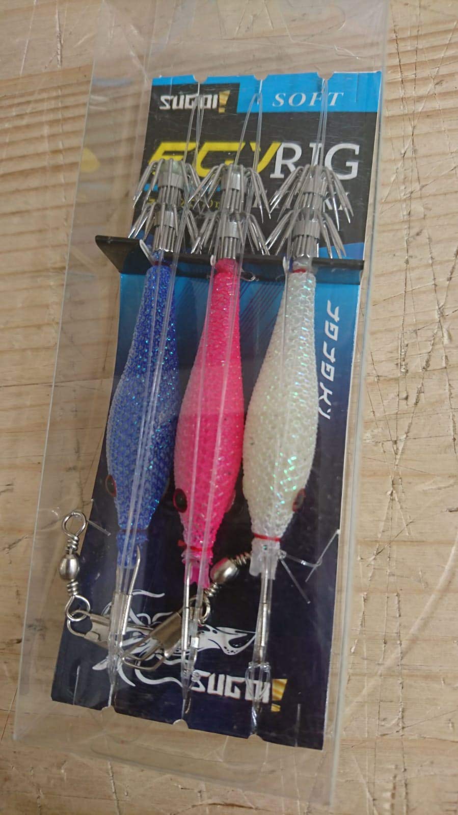 Sugoi Ready tataki fishing line, EGI RIG 04, complete with 3 artificial, pre squid fishing