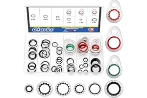 Glarks 60pcs Air Conditioning Compressor Port Seal Washer Kit, BC-6004 BC-6005 BC-6001 BC-6003 BC-6002 BC-6003A BC-6010 BC-17