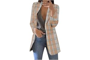 DUMUIELD Women's Blazers & Suit Jackets Fall Fashion 2023 Blazers Open Front Cardigan Blazer Casual Lightweight Jacket