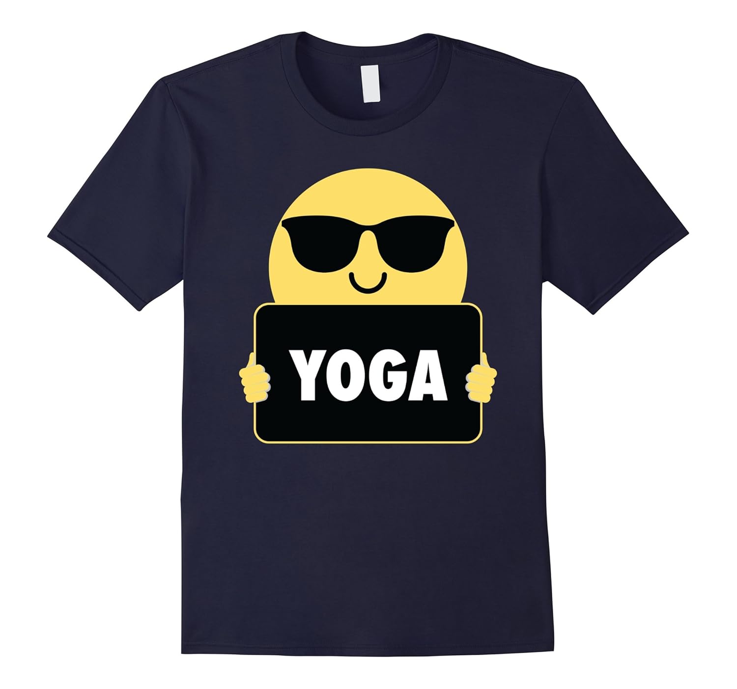 Yoga Shirt Sunglasses Emoji T-Shirt Tee-Rose