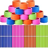 Hollowfly 60 Pcs Silicone Slap Bracelets Bulk for Kids Party Favors Rainbow Colored Snap Bracelets Wristbands for Adults Wedding Birthday School Classroom Holiday Party Supplies(Multicolored)