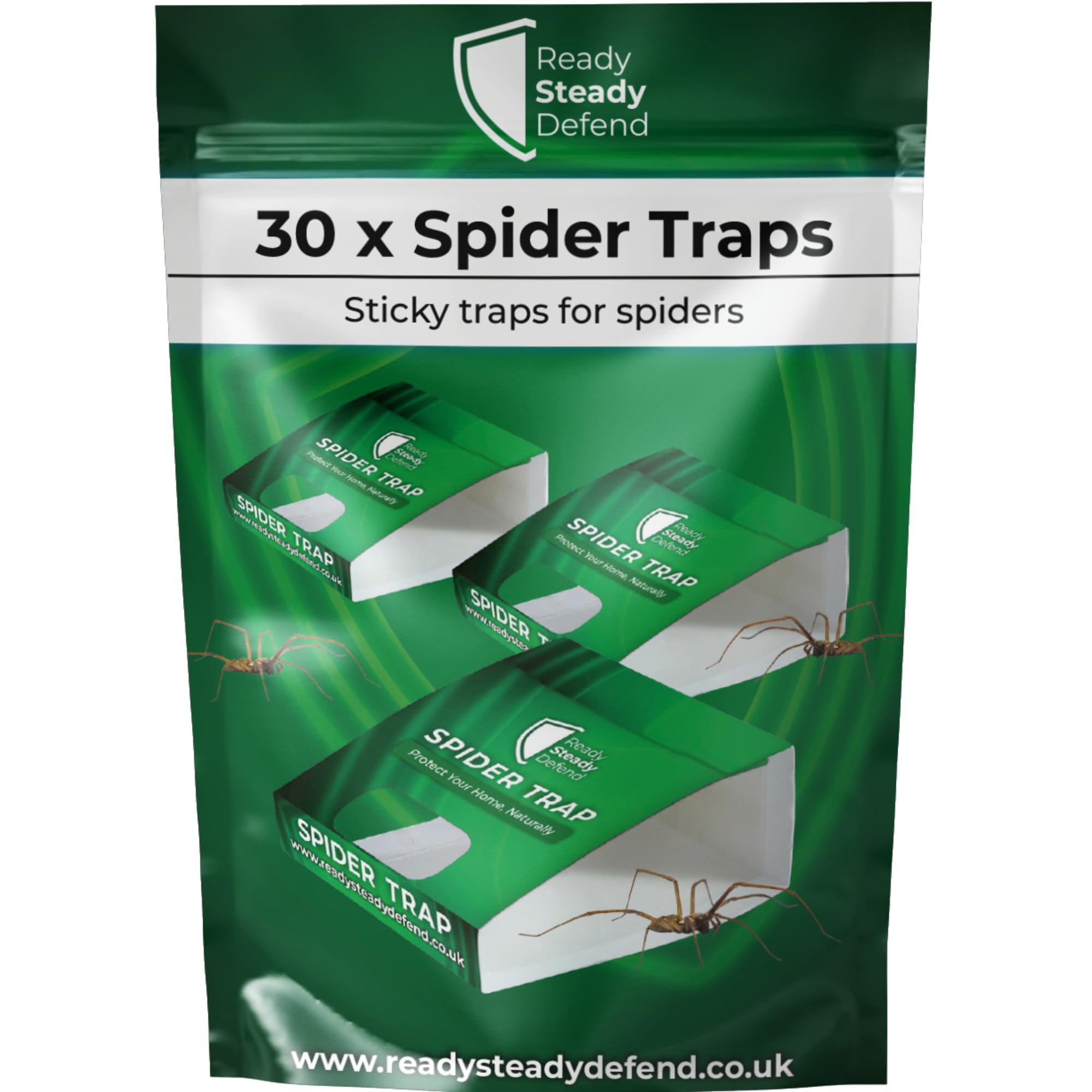Spider & Insect Traps (Pack of 30) - Effective Spider Catcher, Indoor Insect Trap, Traps for Home Use, Reliable Catchers for the Home, Pest Control Solutions