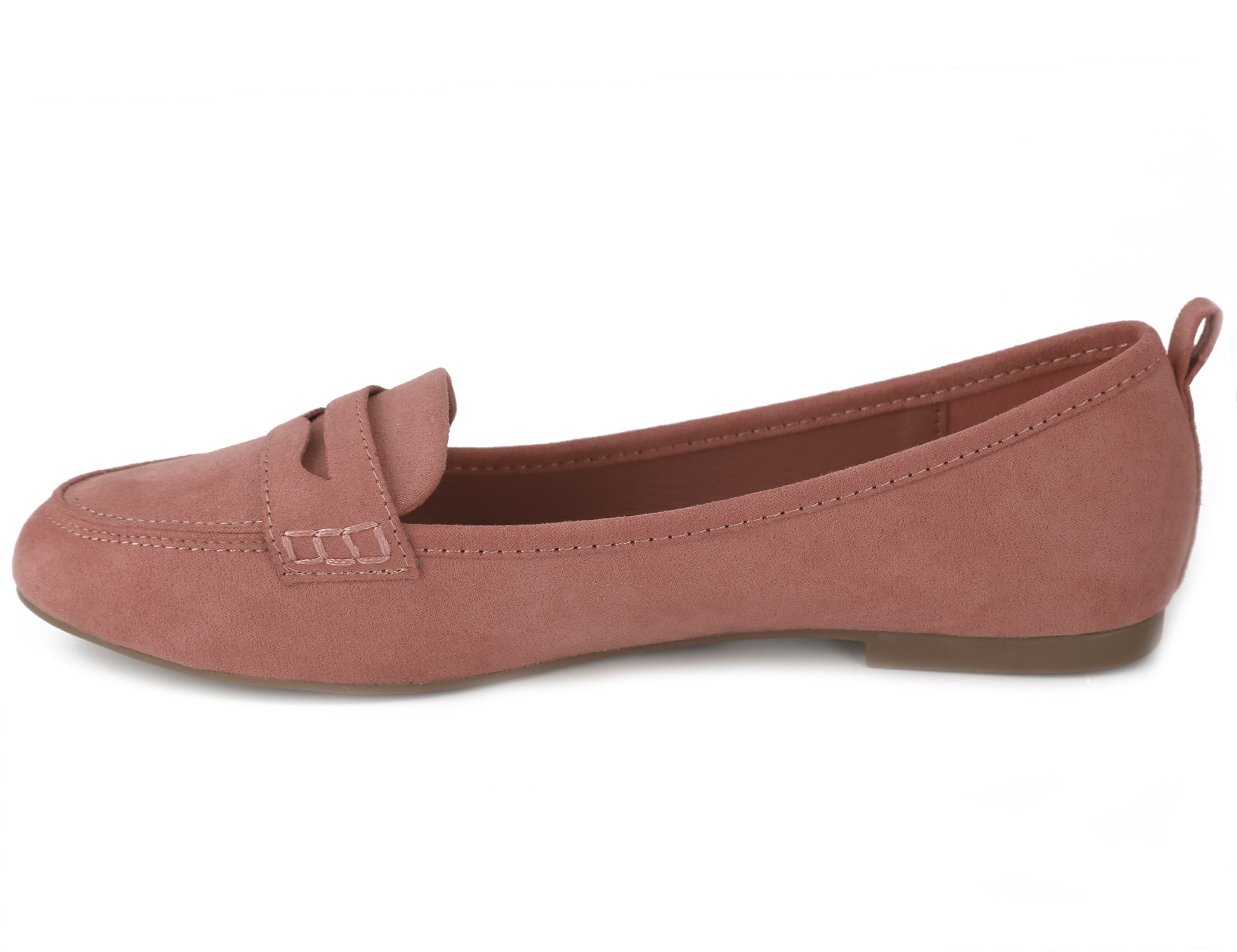 Greatonu Women's Faux Suede Comfort Slip-on Penny Loafer Flat Shoes - Image 4