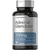 Horbäach Raw Adrenal Glandular | 350 mg | 90 Capsules | Non-GMO, Gluten Free Supplement