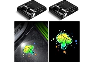 VAITARKLI Car Door Lights Projector, 2PCS Cute Yellow Mushroom Car Door Projector Lights Universal Welcome Courtesy Ghost Shadow Lamp Fit for All Car Models Mushroom