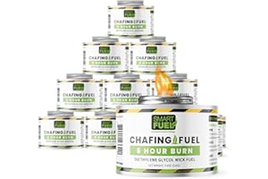SMART FUEL ETHANOL Smart Fuel 6-Hour Chafing Fuel Cans - Canned Heat Fuel for Chafing Dishes, Food Warmers, Buffet Warmers, Gel Fuel, Sterno Fuel, Chafer Fuel, 6 Hour Fuel - 7.4 oz, 12-Pack